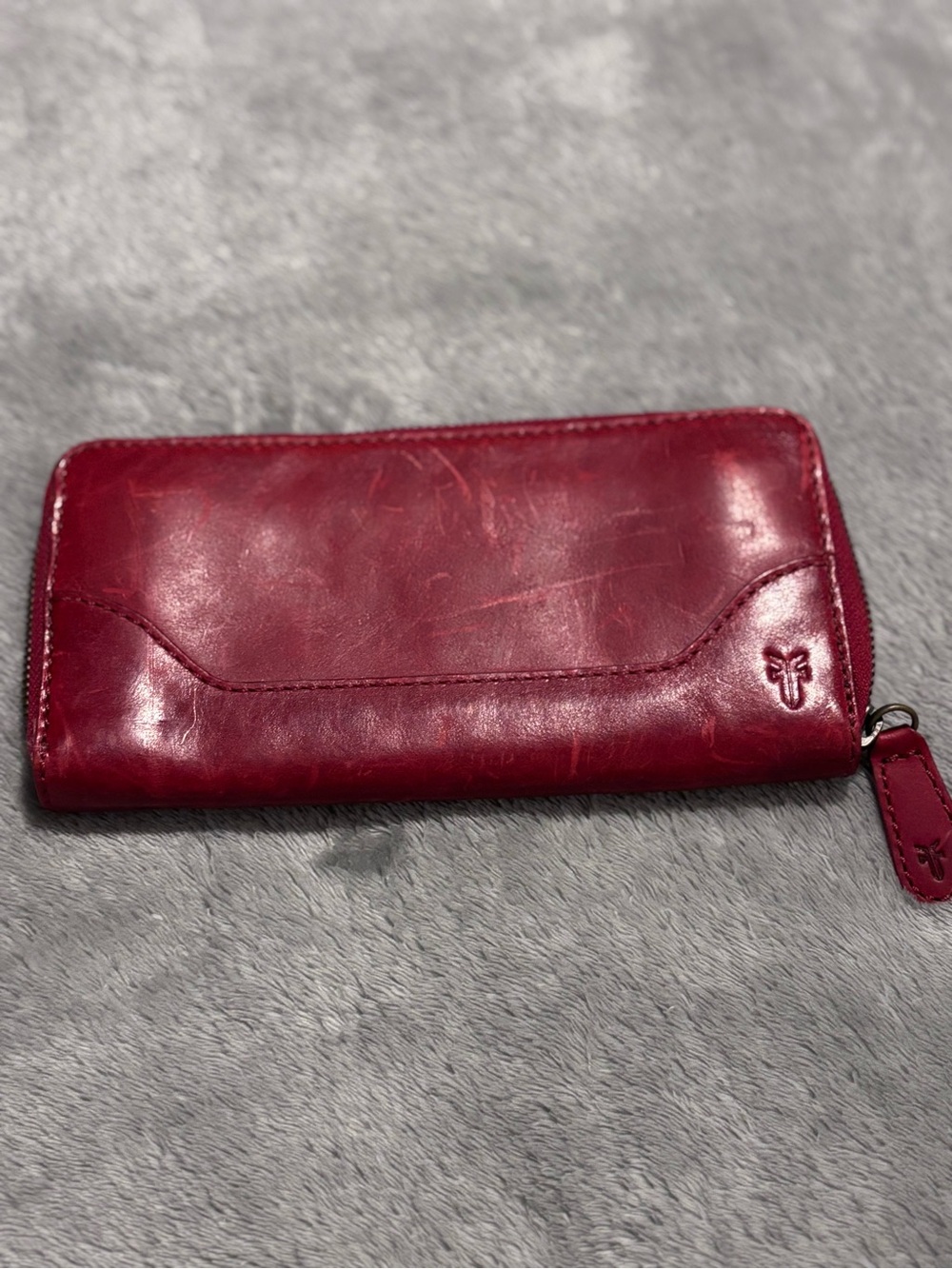 Red Frye Leather Wallet